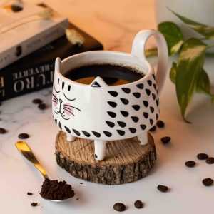 Taza de Cerámica con Diseño de Gatito Cuatro Patas
